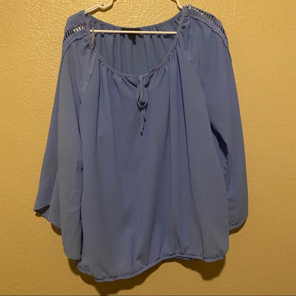 Light blue top